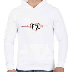 PRINTFASHION Foci - Férfi kapucnis pulóver - Fehér