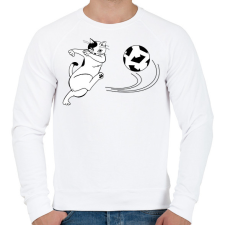 PRINTFASHION Foci - Férfi pulóver - Fehér férfi pulóver, kardigán