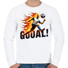 PRINTFASHION Foci - Férfi pulóver - Fehér