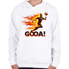 PRINTFASHION Foci - Gyerek kapucnis pulóver - Fehér