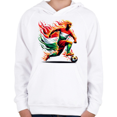 PRINTFASHION Foci - Gyerek kapucnis pulóver - Fehér