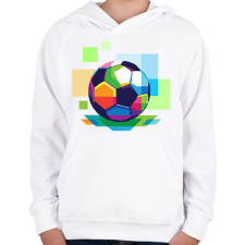 PRINTFASHION Foci labda - Gyerek kapucnis pulóver - Fehér gyerek pulóver, kardigán