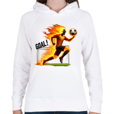 PRINTFASHION Foci - Női kapucnis pulóver - Fehér