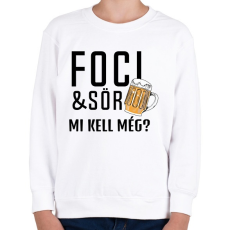 PRINTFASHION Foci Sör - Gyerek pulóver - Fehér