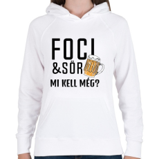 PRINTFASHION Foci Sör - Női kapucnis pulóver - Fehér