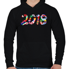 PRINTFASHION Foci VB 2018 - Férfi kapucnis pulóver - Fekete