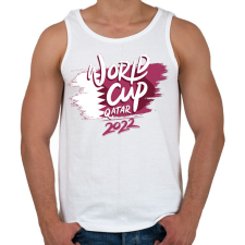 PRINTFASHION Foci VB Qatar 2022 - Férfi atléta - Fehér atléta, trikó