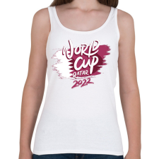 PRINTFASHION Foci VB Qatar 2022 - Női atléta - Fehér női trikó