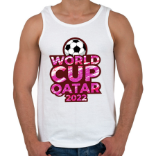 PRINTFASHION Foci világbajnokság Qatar 2022 - Férfi atléta - Fehér atléta, trikó