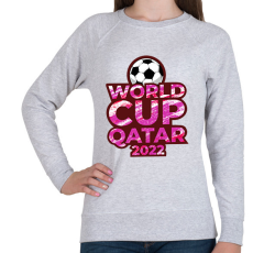 PRINTFASHION Foci világbajnokság Qatar 2022  - Női pulóver - Sport szürke