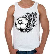 PRINTFASHION Focilabda  - Férfi atléta - Fehér atléta, trikó