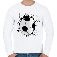 PRINTFASHION focilabda - Férfi pulóver - Fehér