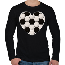 PRINTFASHION Focis szív - Férfi hosszú ujjú póló - Fekete