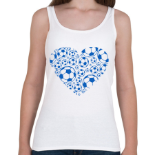 PRINTFASHION Focis szív - Női atléta - Fehér női trikó