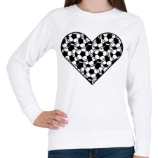 PRINTFASHION Focis szív - Női pulóver - Fehér női pulóver, kardigán