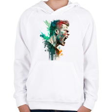 PRINTFASHION Focisa - Gyerek kapucnis pulóver - Fehér