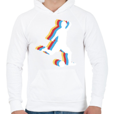 PRINTFASHION Focista - Férfi kapucnis pulóver - Fehér férfi pulóver, kardigán