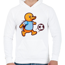 PRINTFASHION Focista gumikacsa - Férfi kapucnis pulóver - Fehér férfi pulóver, kardigán