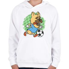 PRINTFASHION Focista kutya - Gyerek kapucnis pulóver - Fehér