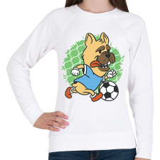 PRINTFASHION Focista kutya - Női pulóver - Fehér női pulóver, kardigán