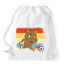 PRINTFASHION Focista macska - Sportzsák, Tornazsák - Fehér tornazsák