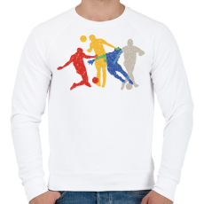 PRINTFASHION Focisták  - Férfi pulóver - Fehér