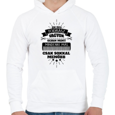 PRINTFASHION Fodrász - Férfi kapucnis pulóver - Fehér