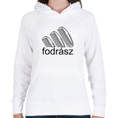 PRINTFASHION Fodrász - márka - Női kapucnis pulóver - Fehér