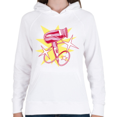 PRINTFASHION Fodrász - Női kapucnis pulóver - Fehér