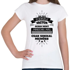PRINTFASHION Fodrász - Női póló - Fehér női póló