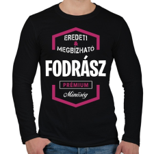 PRINTFASHION Fodrász prémium minőség - Férfi hosszú ujjú póló - Fekete férfi póló