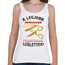 PRINTFASHION Fodrász szülinapja február színes - Női atléta - Fehér női trikó