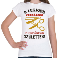 PRINTFASHION Fodrász szülinapja február színes - Női póló - Fehér női póló