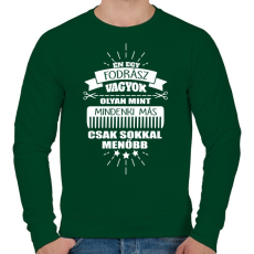 PRINTFASHION Fodrász vagyok - Férfi pulóver - Sötétzöld