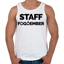 PRINTFASHION Fogóember Staff - Férfi atléta - Fehér atléta, trikó