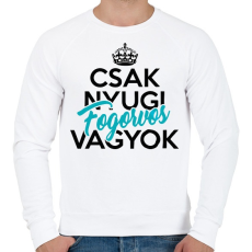 PRINTFASHION Fogorvos vagyok! - Férfi pulóver - Fehér