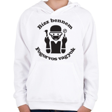 PRINTFASHION Fogorvos vagyok - Gyerek kapucnis pulóver - Fehér gyerek pulóver, kardigán