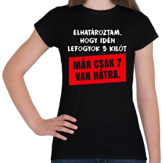 PRINTFASHION Fogyókura - Női póló - Fekete