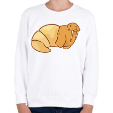 PRINTFASHION Fóka croassiant - Gyerek pulóver - Fehér gyerek pulóver, kardigán