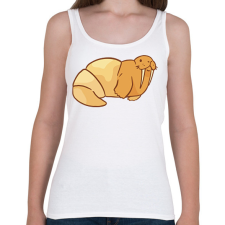 PRINTFASHION Fóka croassiant - Női atléta - Fehér női trikó