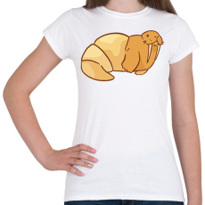 PRINTFASHION Fóka croassiant - Női póló - Fehér