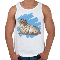 PRINTFASHION Fóka - Férfi atléta - Fehér