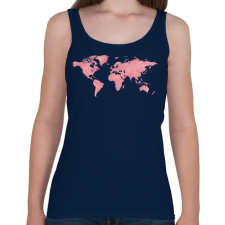 PRINTFASHION Föld - Női atléta - Sötétkék női trikó