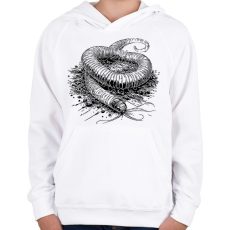 PRINTFASHION Földigiliszta rajz - Gyerek kapucnis pulóver - Fehér