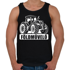 PRINTFASHION Földművelő - Férfi atléta - Fekete