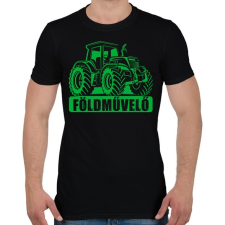 PRINTFASHION Földművelő John Deere - Férfi póló - Fekete férfi póló