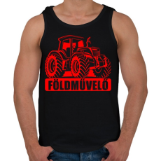 PRINTFASHION Földművelő MTZ - Férfi atléta - Fekete