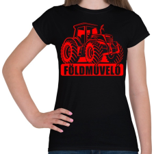 PRINTFASHION Földművelő MTZ - Női póló - Fekete női póló