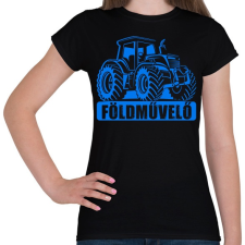 PRINTFASHION Földművelő New Holland - Női póló - Fekete női póló