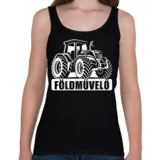 PRINTFASHION Földművelő - Női atléta - Fekete női trikó